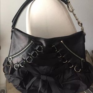 🎀SOLD🎀 CHRISTIAN DIOR BLACK LEATHER CORSET BALLET HANDBAG